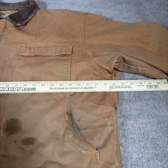 CE Schmidt Jacket Mens 2XLT‎ Brown Duck Canvas Barn Chore Distressed Workwear - Picture 15 of 16